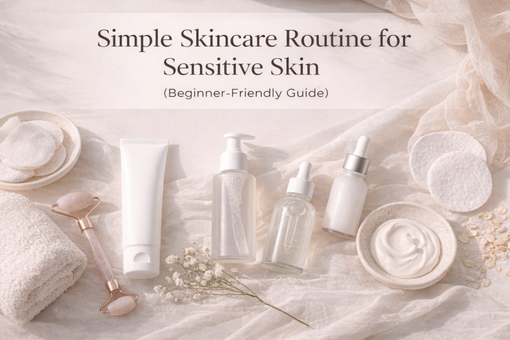 Skincare Routine for Sensitive Skin. A beginner-friendly guide.