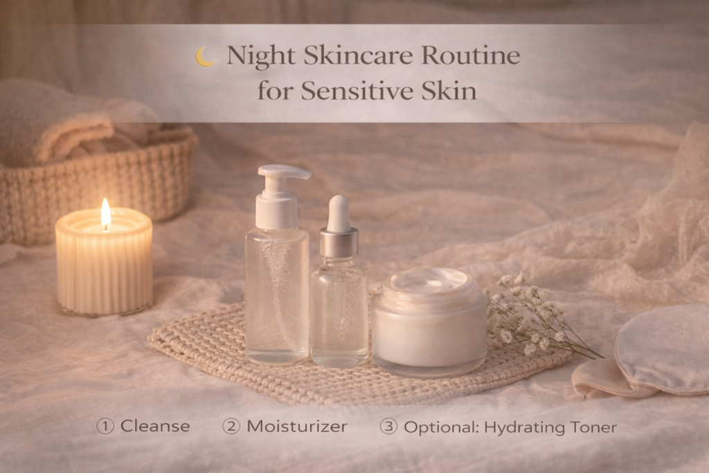 Night Skincare Routine for Sensitive Skin